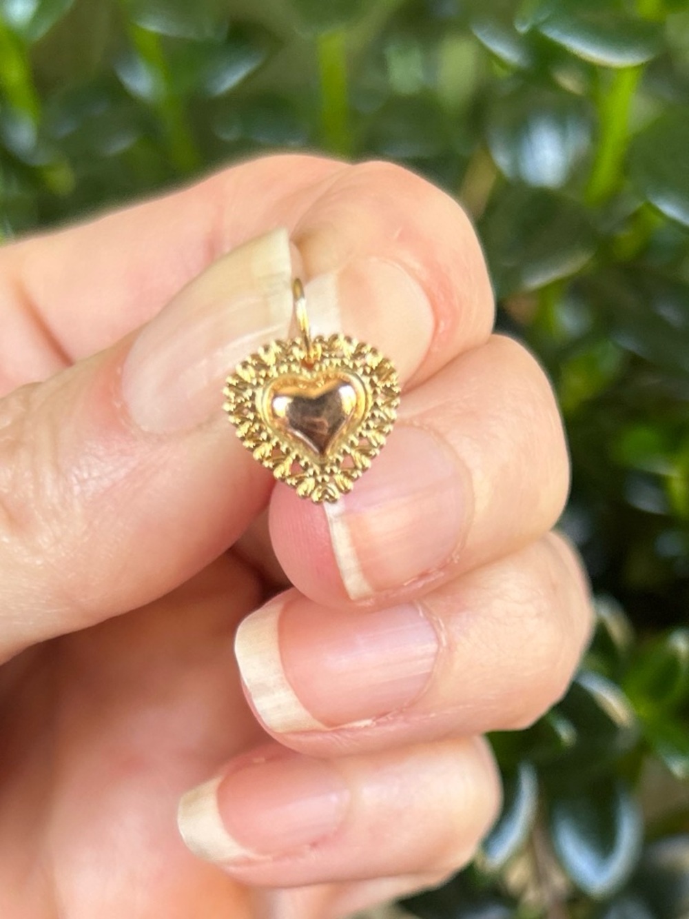 Vintage 14K SOLID GOLD Heart Pendant
